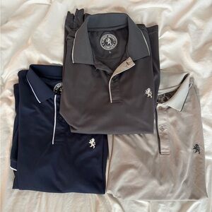 Elegant Polo Shirt Trio - Black, Navy, and Beige